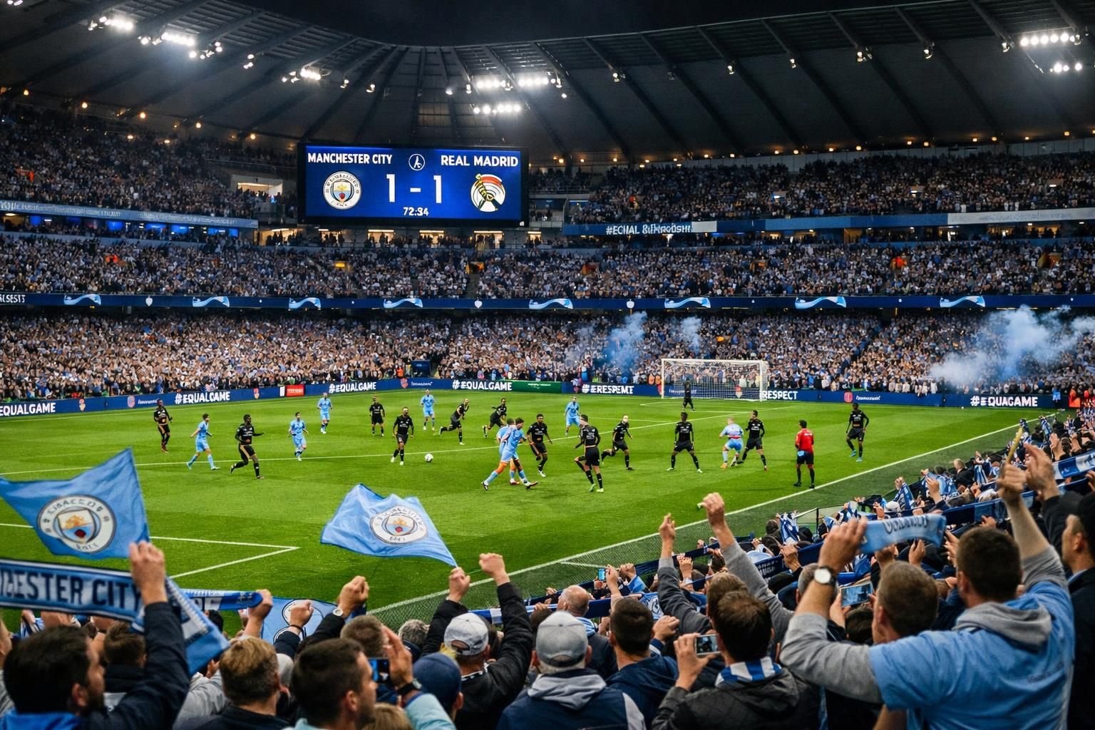 découvrez le compte rendu détaillé du match manchester city 1-2 real madrid avec les notes des joueurs et le score cumulé de 1-5. analyse complète et performances clés de la rencontre.