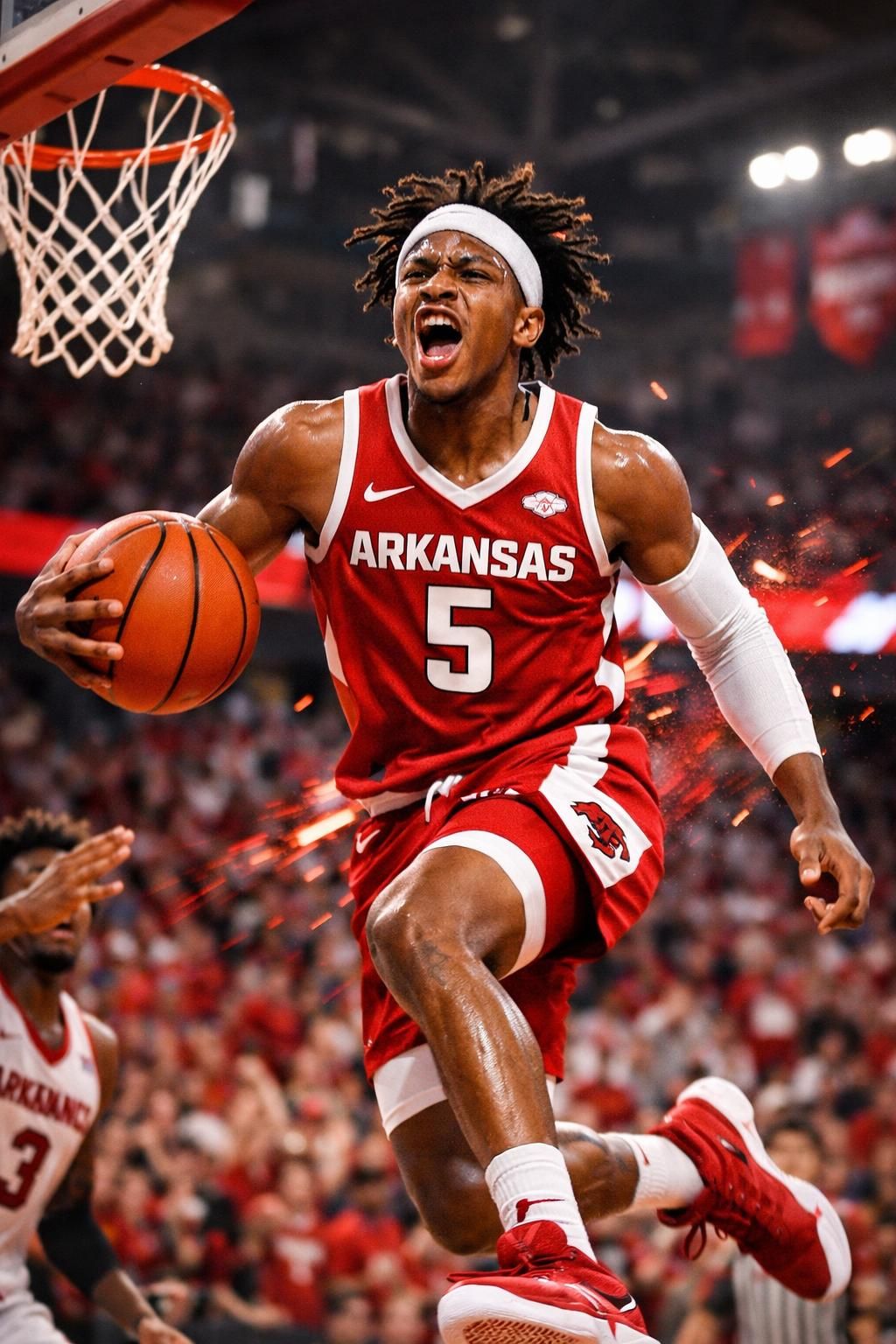darius acuff jr., nouveau joueur de première année de l'arkansas, signe un contrat de chaussures historique avec re...