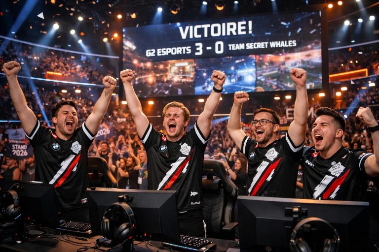 g2 esports s'impose brillamment face à team secret whales avec un score parfait de 3-0 lors de leur première confrontation à stand 2026.