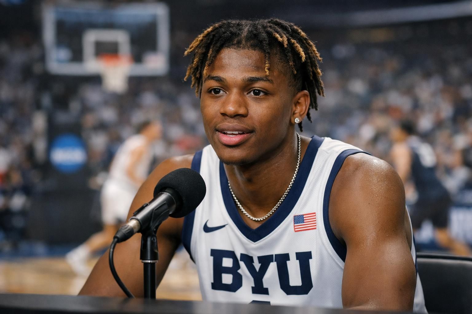 découvrez l'interview exclusive d'aj dybantsa, la star freshman du basket byu, qui se confie avec franchise sur son expérience et ses ambitions lors du tournoi ncaa.
