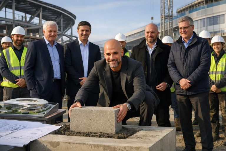 pep guardiola lance le nouveau projet ambitieux de manchester city en posant la première pierre essentielle, marquant un tournant décisif pour le club.