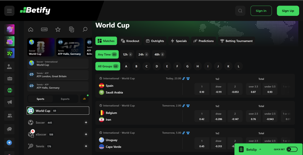 Betify pronostic coupe du monde 2026 avec Bonus