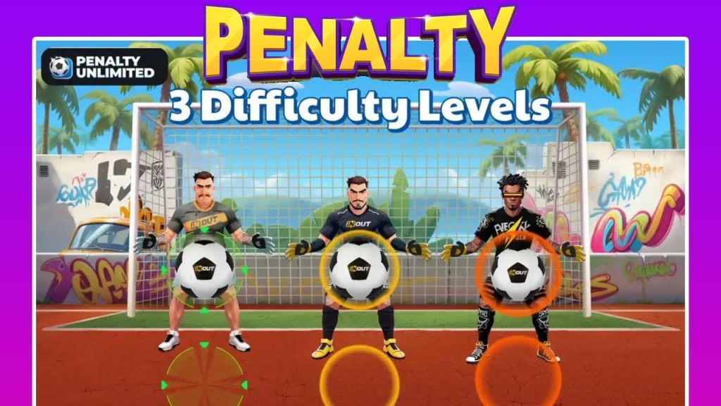Penalty unlimited niveaux de difficulté 