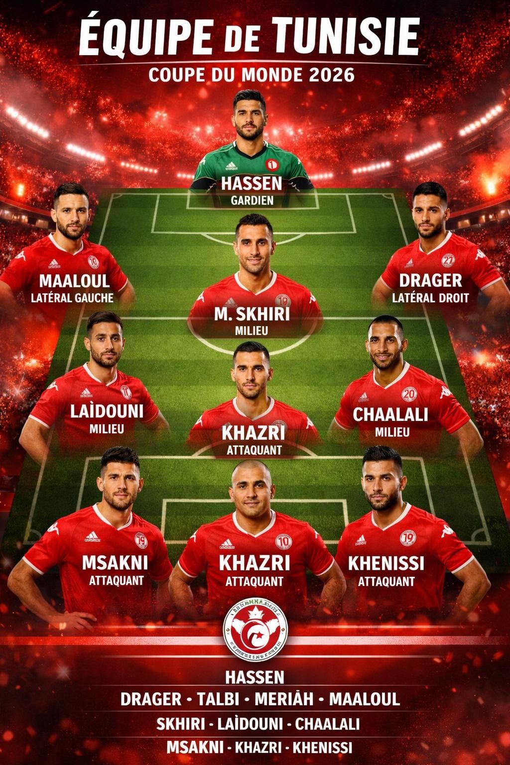 découvrez la composition complète de l’équipe de tunisie pour la coupe du monde 2026, avec les joueurs clés et les stratégies essentielles pour briller sur la scène internationale.
