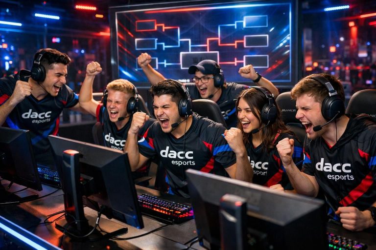 dacc esports se qualifie pour les playoffs nationaux, prêts à défendre leurs couleurs dans une compétition très attendue.