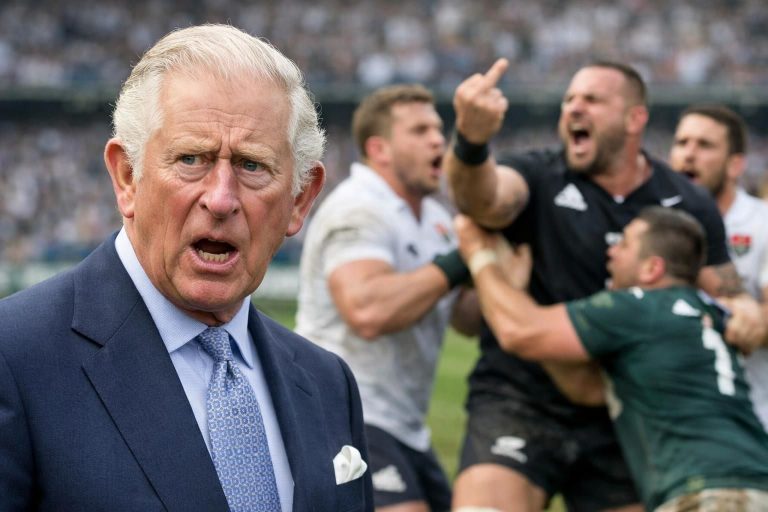découvrez la réaction du roi charles face au comportement 'répréhensible' d'une star du rugby lors d'un match intense, suscitant choc et indignation.