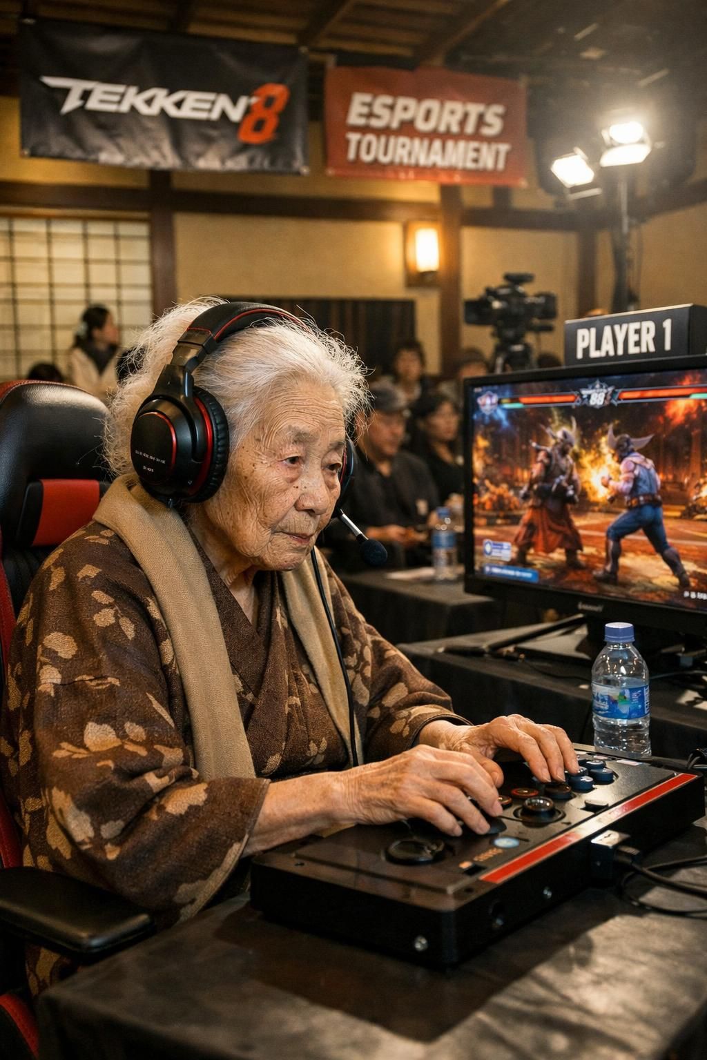 à 92 ans, une femme japonaise défie les jeunes talents et remporte un tournoi d'esports grâce à sa détermination et sa passion, prouvant que l'âge n'est qu'un chiffre.