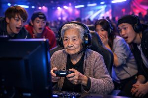 à 92 ans, une femme japonaise fait sensation en battant des joueurs plus jeunes lors d'un tournoi d'esports, témoignant d'une incroyable détermination et passion pour le jeu vidéo.