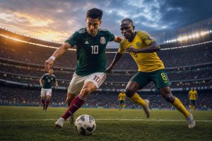 suivez en direct le match mexique - afrique du sud au légendaire stade azteca, une ambiance festive et mémorable de la coupe du monde.