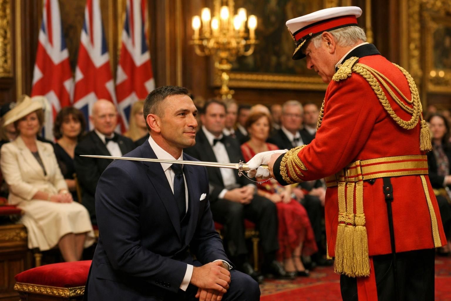 découvrez comment kevin sinfield a été fait chevalier lors des honneurs de l'anniversaire du roi en reconnaissance de son engagement exceptionnel dans la collecte de fonds contre la sla.
