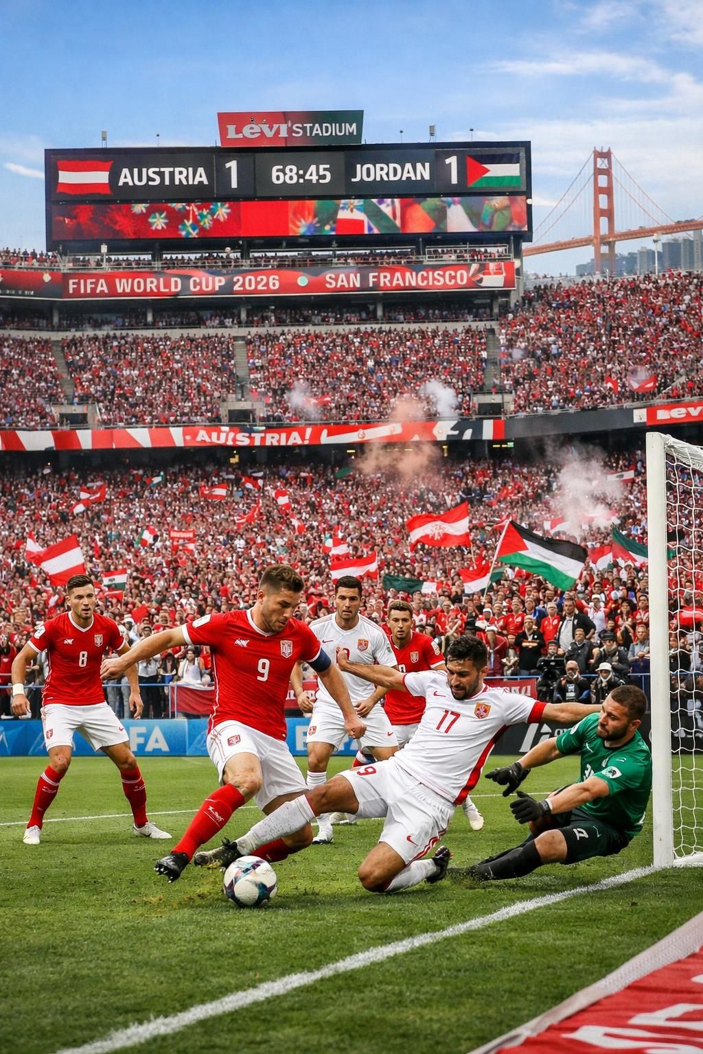 l'autriche fait son retour en coupe du monde en s'imposant avec maîtrise face à l'équipe novice de jordanie, marquant un succès important dans cette compétition internationale.