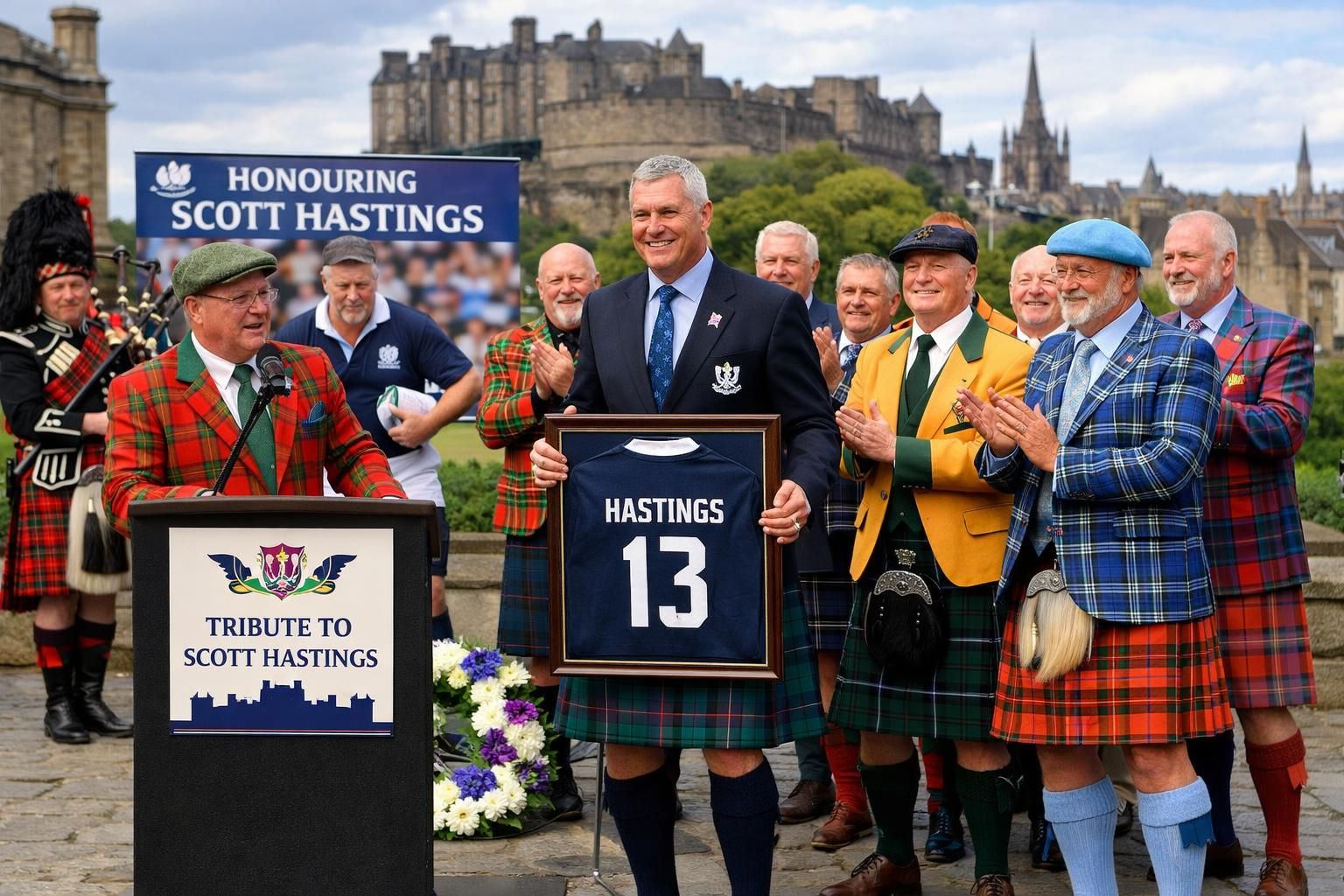 découvrez comment les légendes du rugby se réunissent pour honorer et célébrer la vie de scott hastings, une icône du sport.