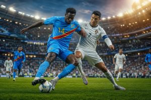 la rd congo crée la surprise lors du mondial 2026 en tenant le portugal en échec dès leur premier match avec un score de 1-1.