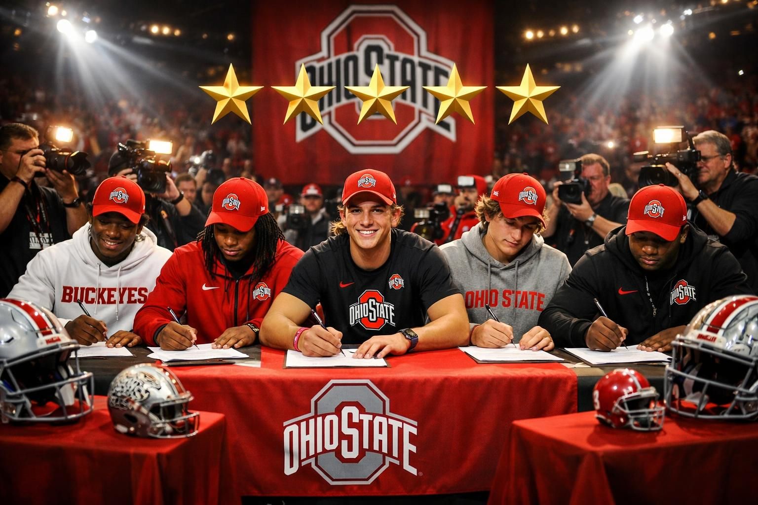 ohio state rĂ©ussit un exploit historique en recrutant deux joueurs cinq Ă©toiles dans la mĂȘme promotion, un Ă©vĂ©nement inĂ©dit depuis de nombreuses annĂ©es.