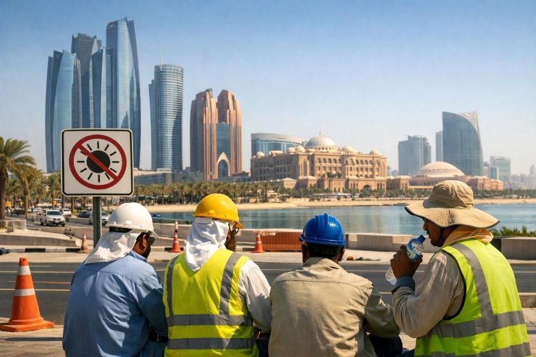 abu dhabi forme 404 entreprises aux règles strictes d'interdiction du travail en milieu de journée pour protéger les employés des fortes chaleurs.
