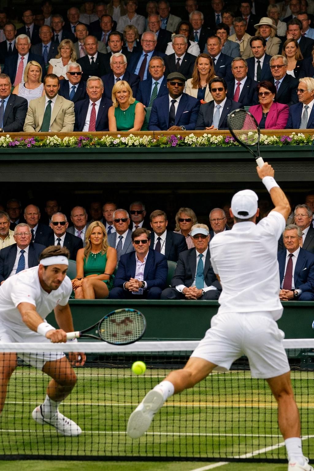 découvrez le programme des matches du dimanche à wimbledon ainsi que les personnalités présentes au royal box pour une journée sportive exceptionnelle.
