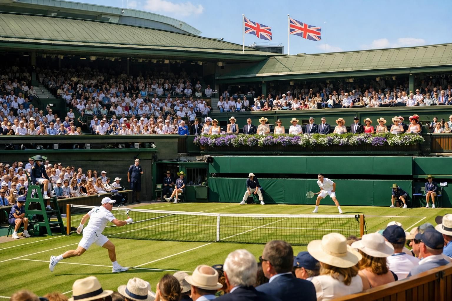 découvrez le programme complet des matches de ce dimanche à wimbledon ainsi que les personnalités présentes dans le royal box pour une journée de tennis exceptionnelle.