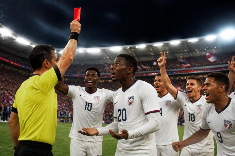 découvrez l'incroyable annulation du carton rouge de folarin balogun lors de la coupe du monde 2026, un moment clé qui a bouleversé les quarts de finale.