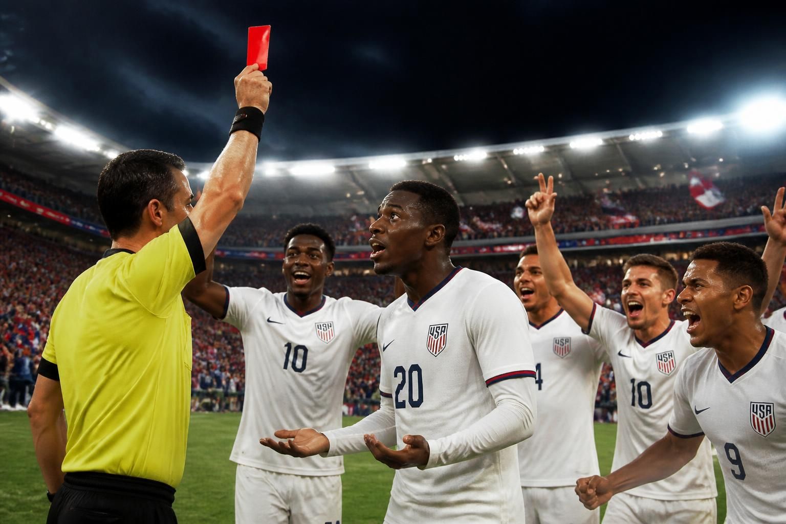 découvrez l'incroyable annulation du carton rouge de folarin balogun lors de la coupe du monde 2026, un moment clé qui a bouleversé les quarts de finale.