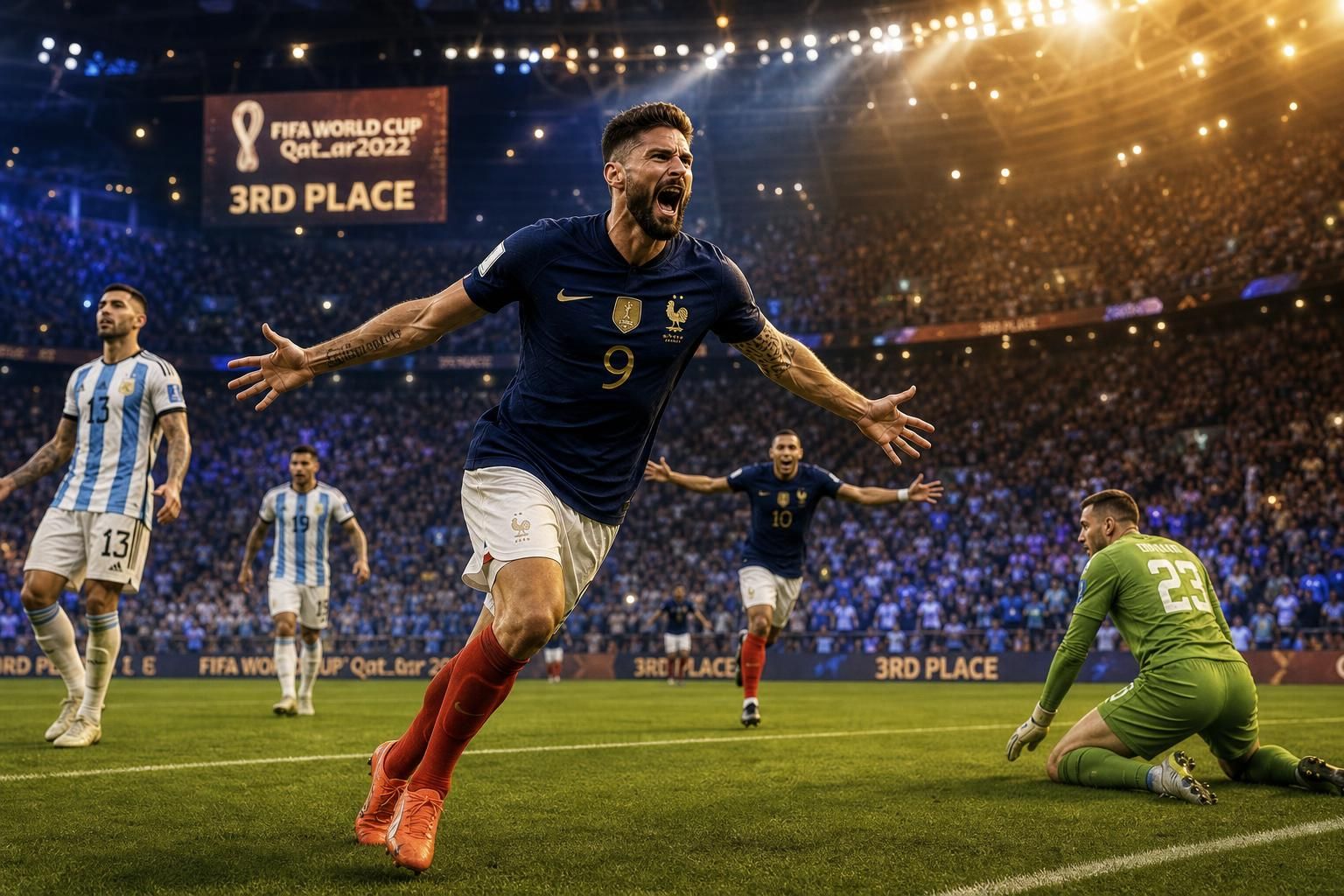 suivez la bataille intense pour la médaille de bronze à la coupe du monde, où fierté nationale et espoir se mêlent dans une lutte passionnante.