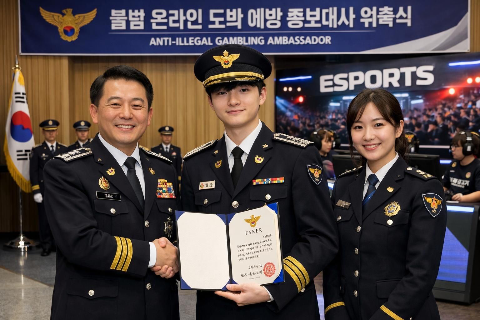 faker nommé officier de police honoraire et ambassadeur pour lutter contre le jeu en ligne illicite, renforçant la sensibilisation et la sécurité dans le secteur.