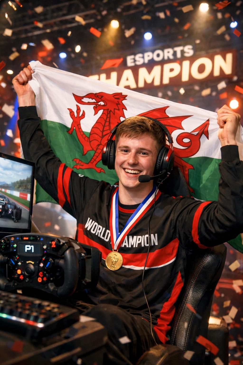 le premier champion du monde d'esports gallois aspire à ce que sa victoire historique lui offre une chance unique d'intégrer la formule 1 et de passer du virtuel au réel.