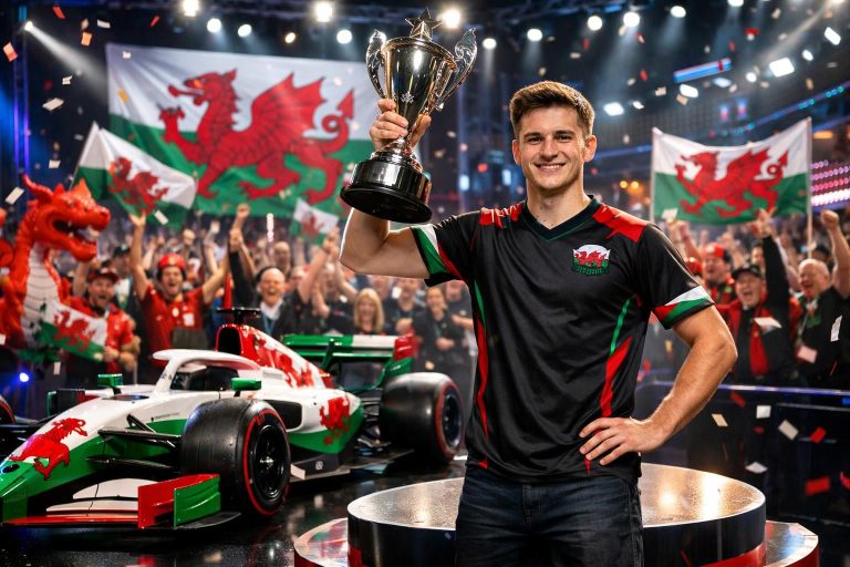 découvrez l'histoire du premier champion du monde d'esports gallois, qui rêve de faire le saut vers la formule 1 grâce à sa victoire historique.