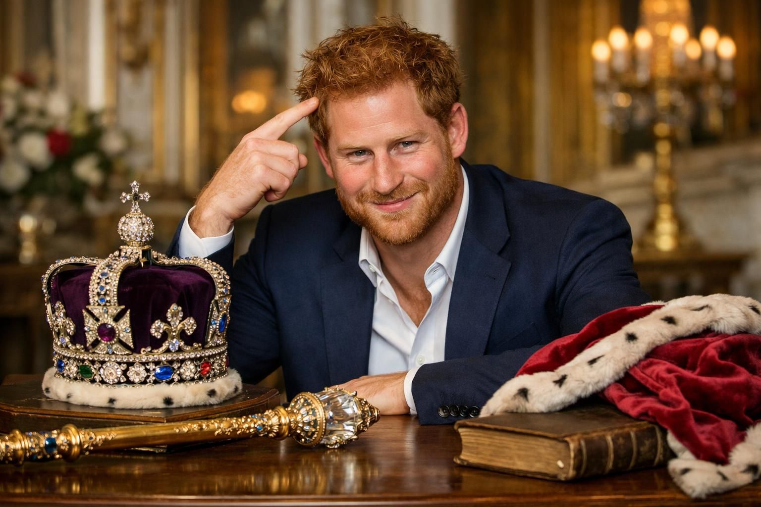 le prince harry partage avec humour la couleur exacte de ses cheveux roux et révèle ses objets royaux rarement utilisés.