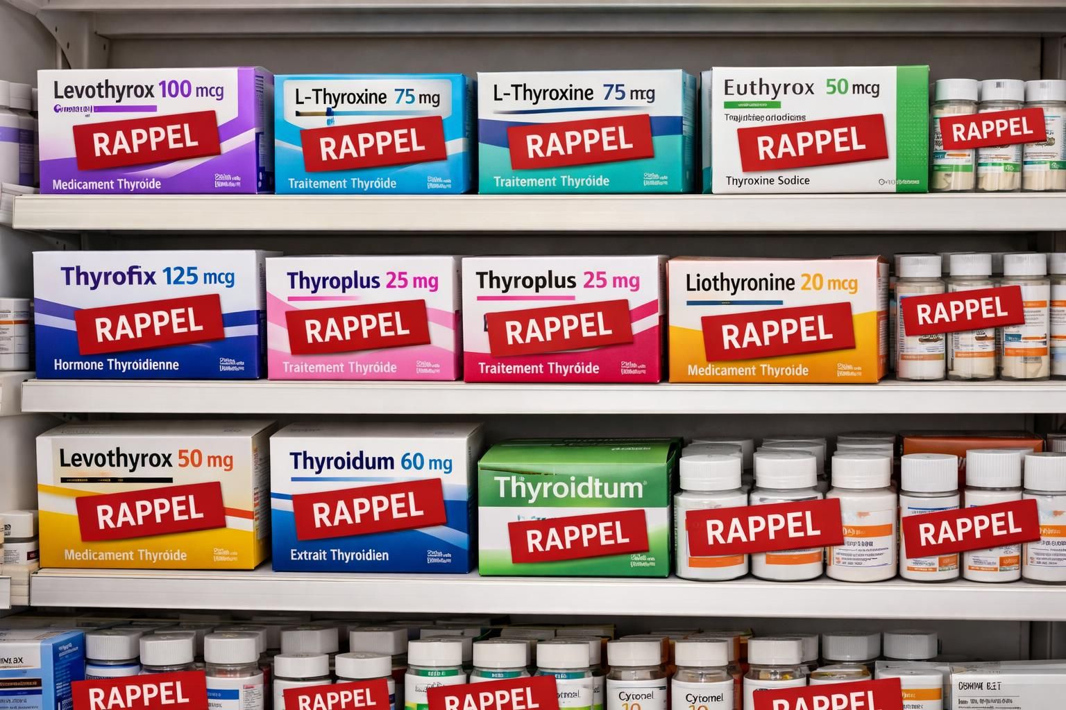 découvrez les détails du rappel national concernant ce médicament destiné à la thyroïde, incluant la liste des produits concernés et les consignes à suivre pour votre sécurité.