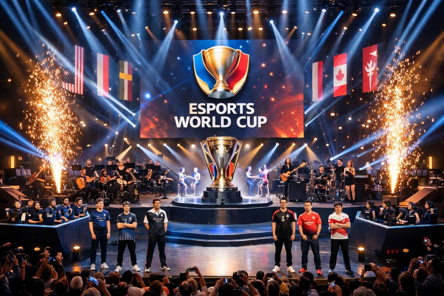 dĂ©couvrez la cĂ©rĂ©monie d'ouverture de la coupe du monde d'esports, un vĂ©ritable buffet d'Ă©motions qui dĂ©passe un simple repas, mĂȘlant passion, spectacle et intense compĂ©tition.