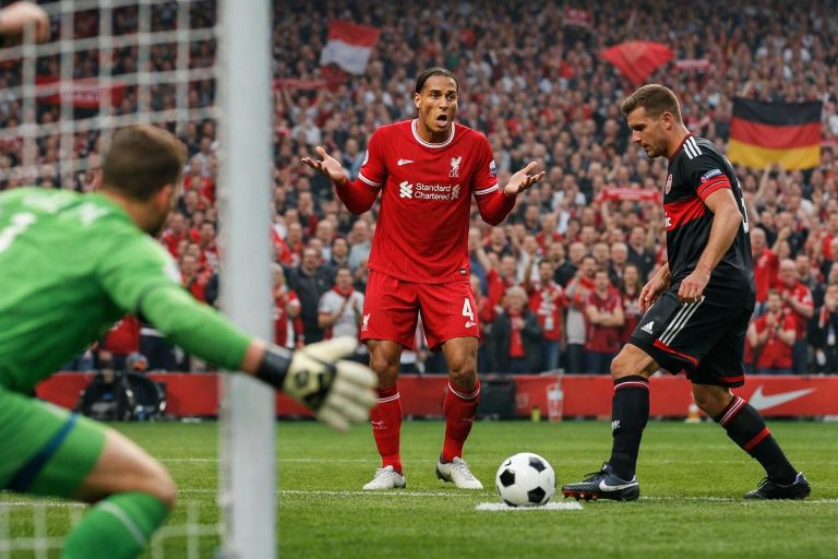 découvrez comment van dijk a offert un penalty inattendu, transformé avec sang-froid par une ancienne star de la bundesliga dans un match palpitant.