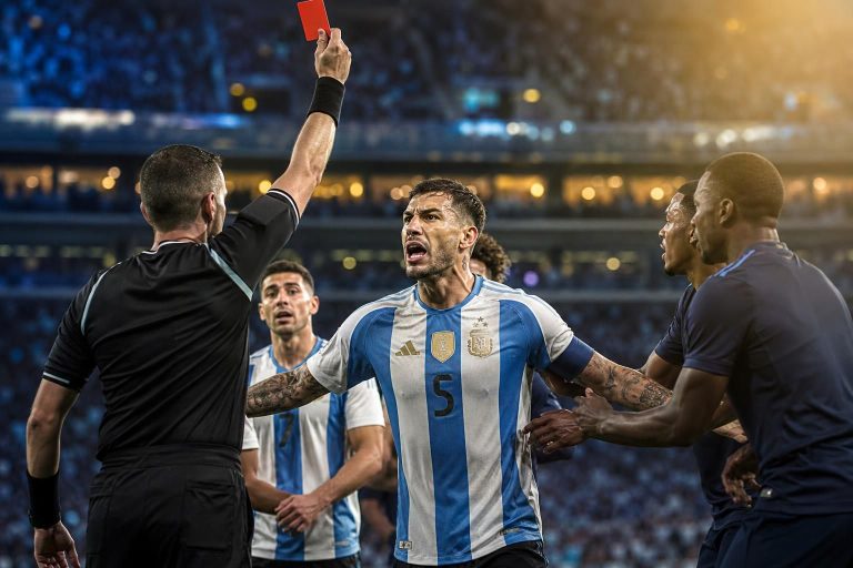 leandro paredes suspendu dix matches suite à son comportement inacceptable lors de la finale de la coupe du monde 2026.
