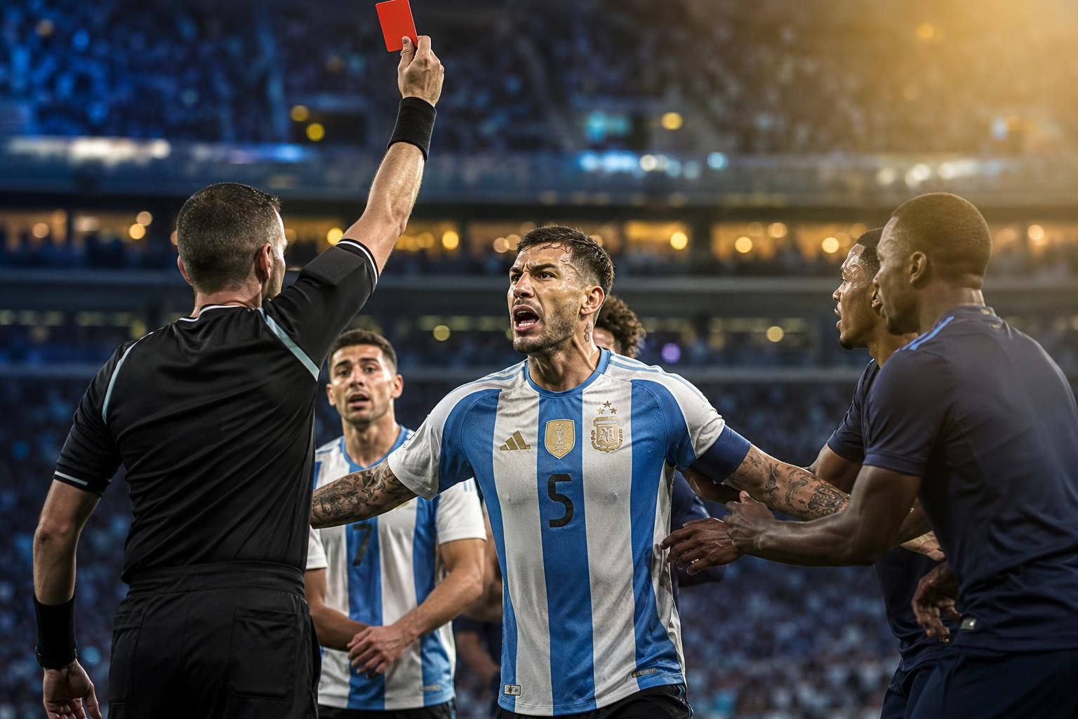 leandro paredes suspendu dix matches suite à son comportement inacceptable lors de la finale de la coupe du monde 2026.