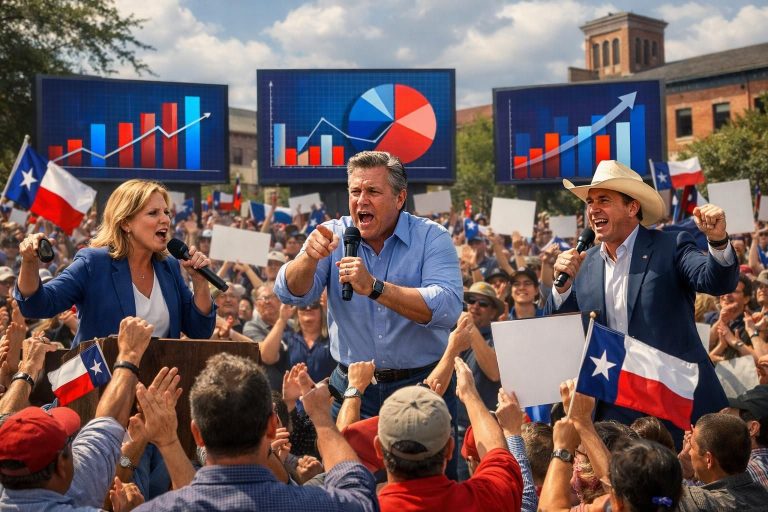 suivez la course au sénat au texas avec des meetings passionnés et les derniers résultats des sondages révélés.