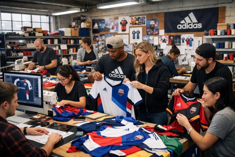 découvrez les secrets de la collaboration d'adidas pour concevoir et produire plus de 100 maillots exclusifs pour l'esports nations cup, alliant innovation et passion du sport.