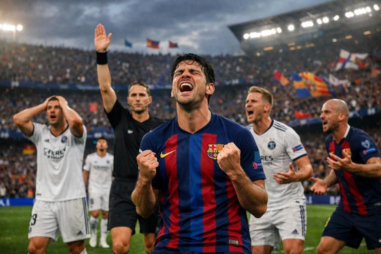 l'uefa statue en faveur de barcelone suite à une décision litigieuse liée à une main lors d'un match de ligue des champions, provoquant de vives réactions.