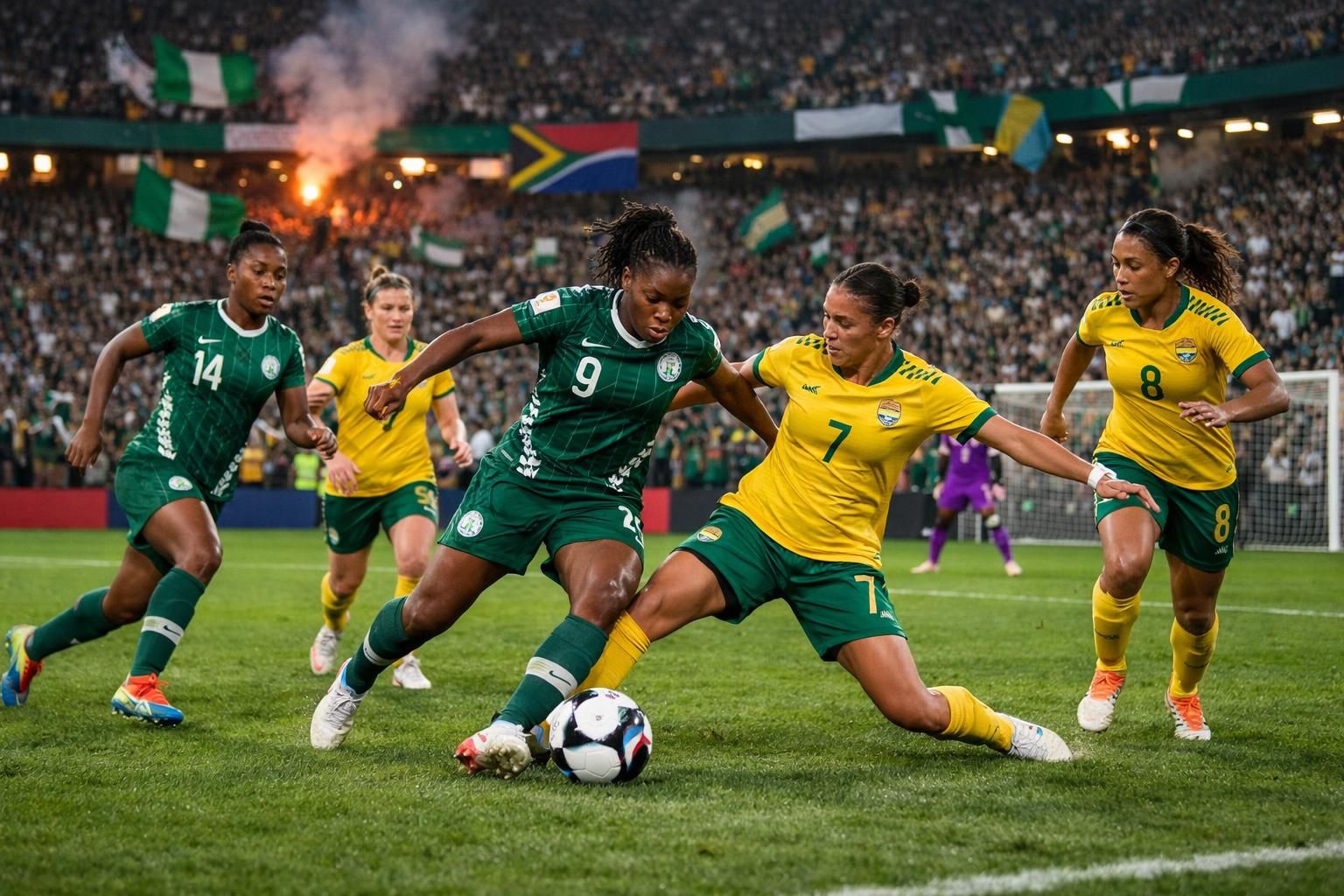 le nigeria s'incline face à l'afrique du sud et manque la qualification pour la coupe du monde féminine pour la première fois, marquant un tournant historique dans le football féminin africain.