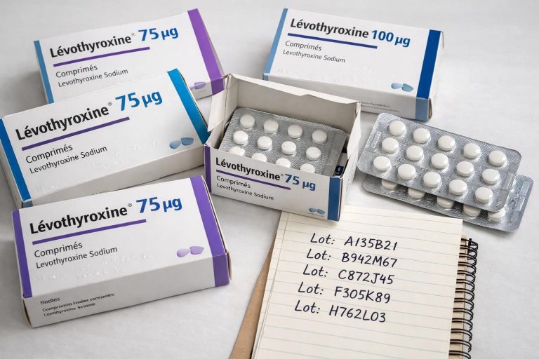 informez-vous sur le rappel des médicaments de lévothyroxine et consultez les numéros de lots concernés pour garantir votre sécurité.