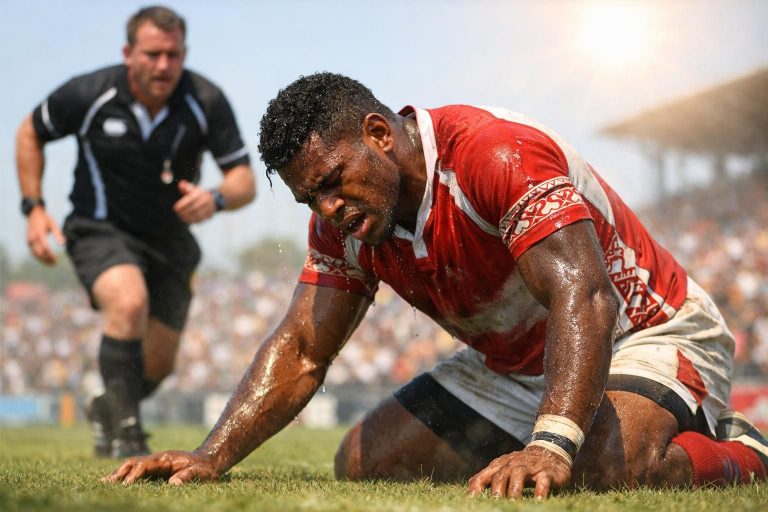 saimoni vunilagi, joueur de rugby fidjien âgé de 26 ans, est décédé après avoir souffert d'un coup de chaleur suspecté lors d'un match, suscitant l'inquiétude autour des conditions de jeu.