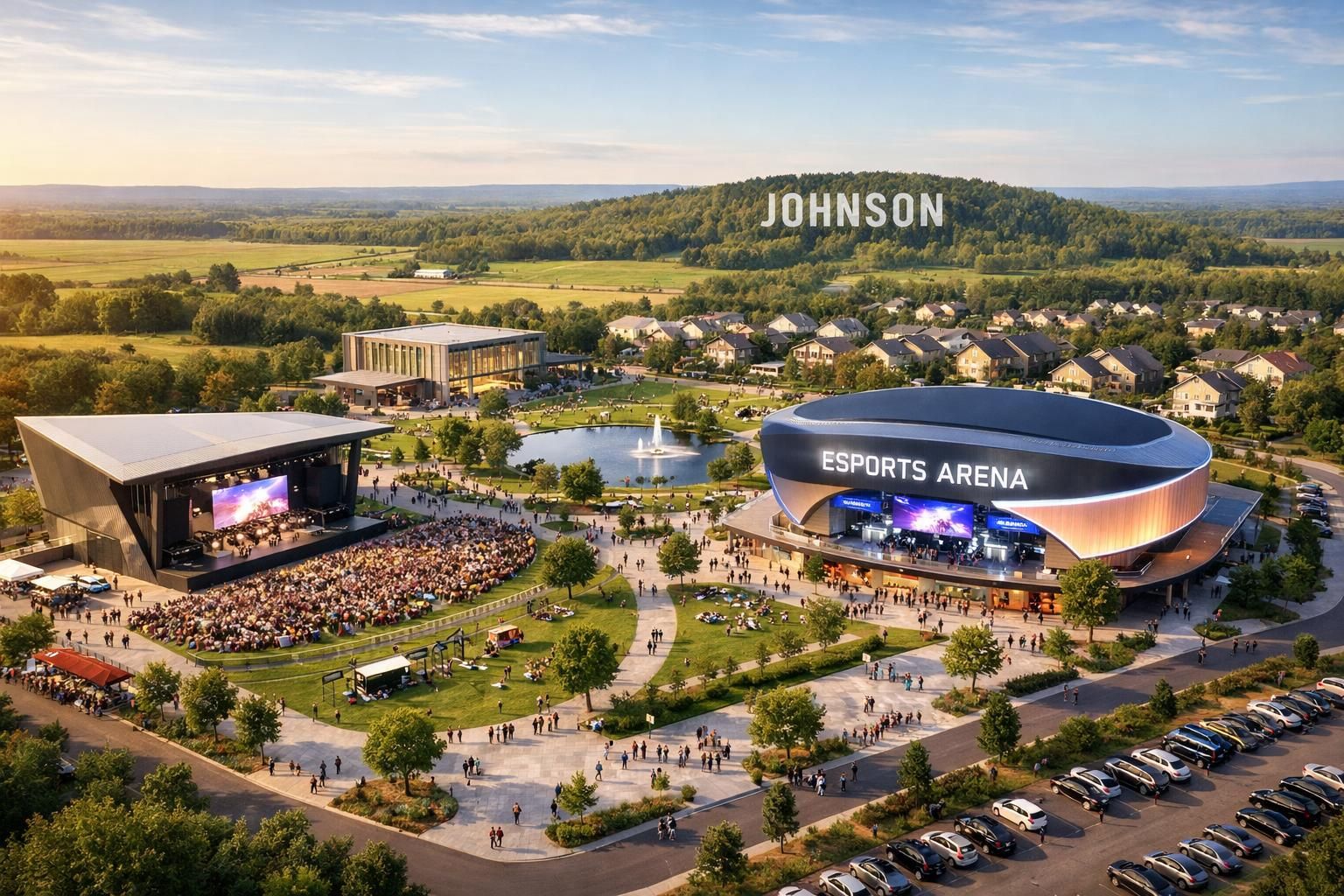 découvrez le projet ambitieux d'un promoteur pour créer un vaste quartier des arts de la scène en milieu rural à johnson, alliant culture, innovation et développement local.