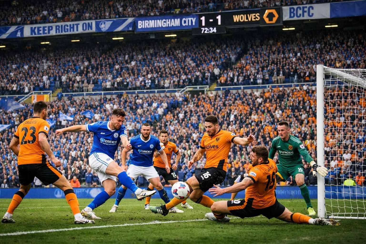 revivez le derby intense des west midlands entre birmingham city et wolves qui s'est terminé sur un score de 2-2, offrant un match palpitant rempli de rebondissements.