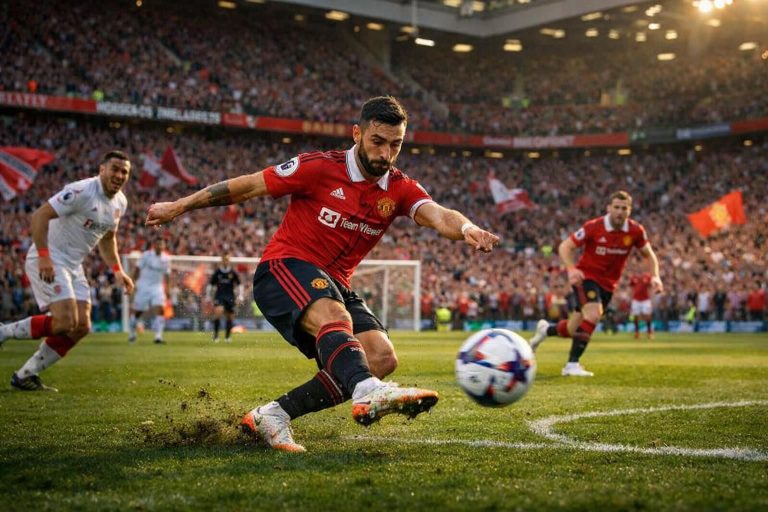 bruno fernandes égale le record d'assists en premier league lors de la victoire de manchester united face à nottingham forest, offrant un spectacle mémorable aux fans.