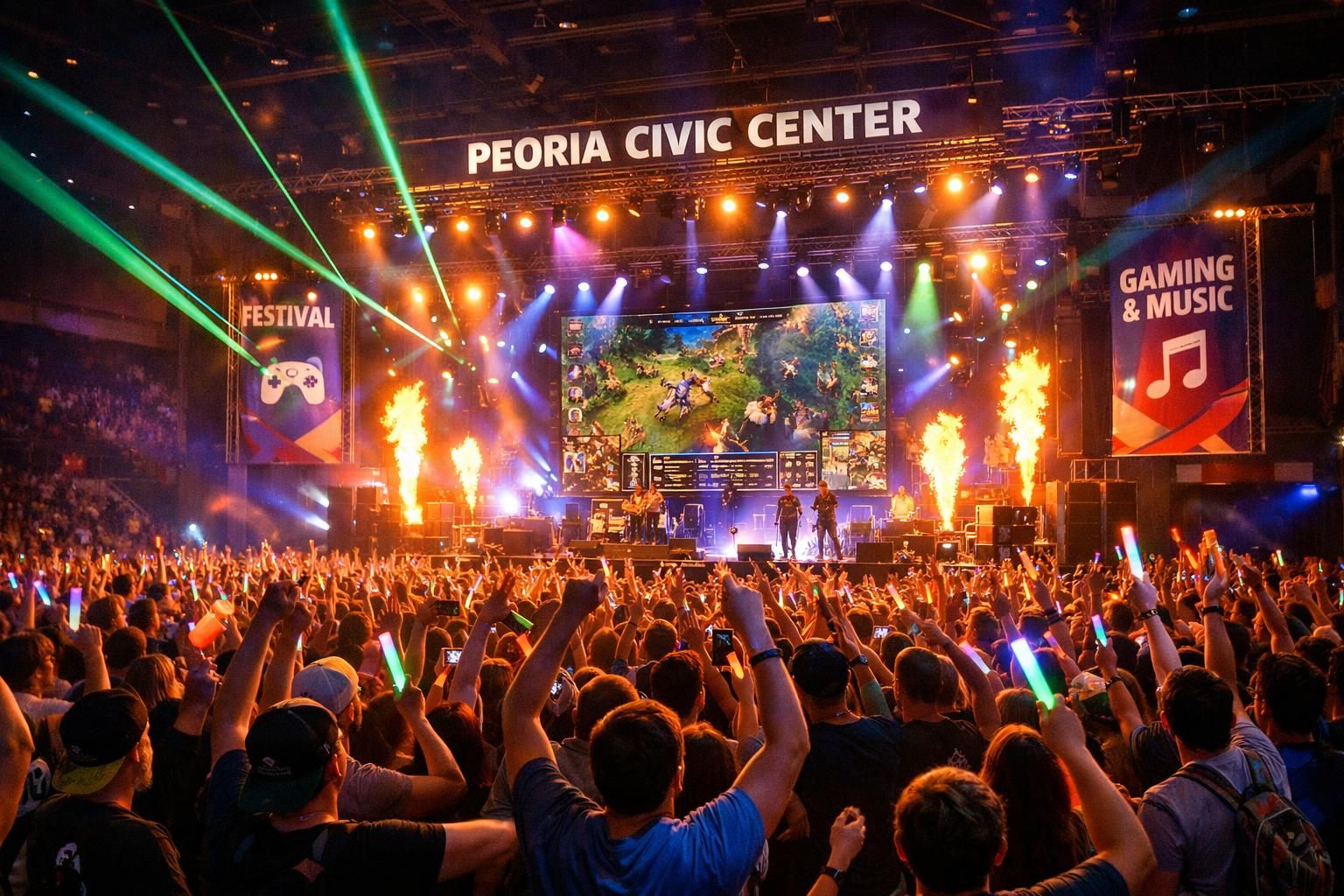 découvrez le future play festival au peoria civic center : une expérience unique alliant jeux vidéo et concert exceptionnel de lil jon. ne manquez pas cet événement incontournable !