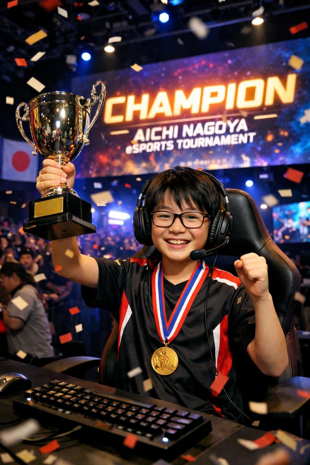 dĂ©couvrez l'histoire inspirante d'un prodige japonais de l'esport de 11 ans qui, malgrĂ© un moment de gĂȘne, a remportĂ© la mĂ©daille d'or aux jeux, marquant une Ă©tape remarquable dans le monde de la compĂ©tition Ă©lectronique.