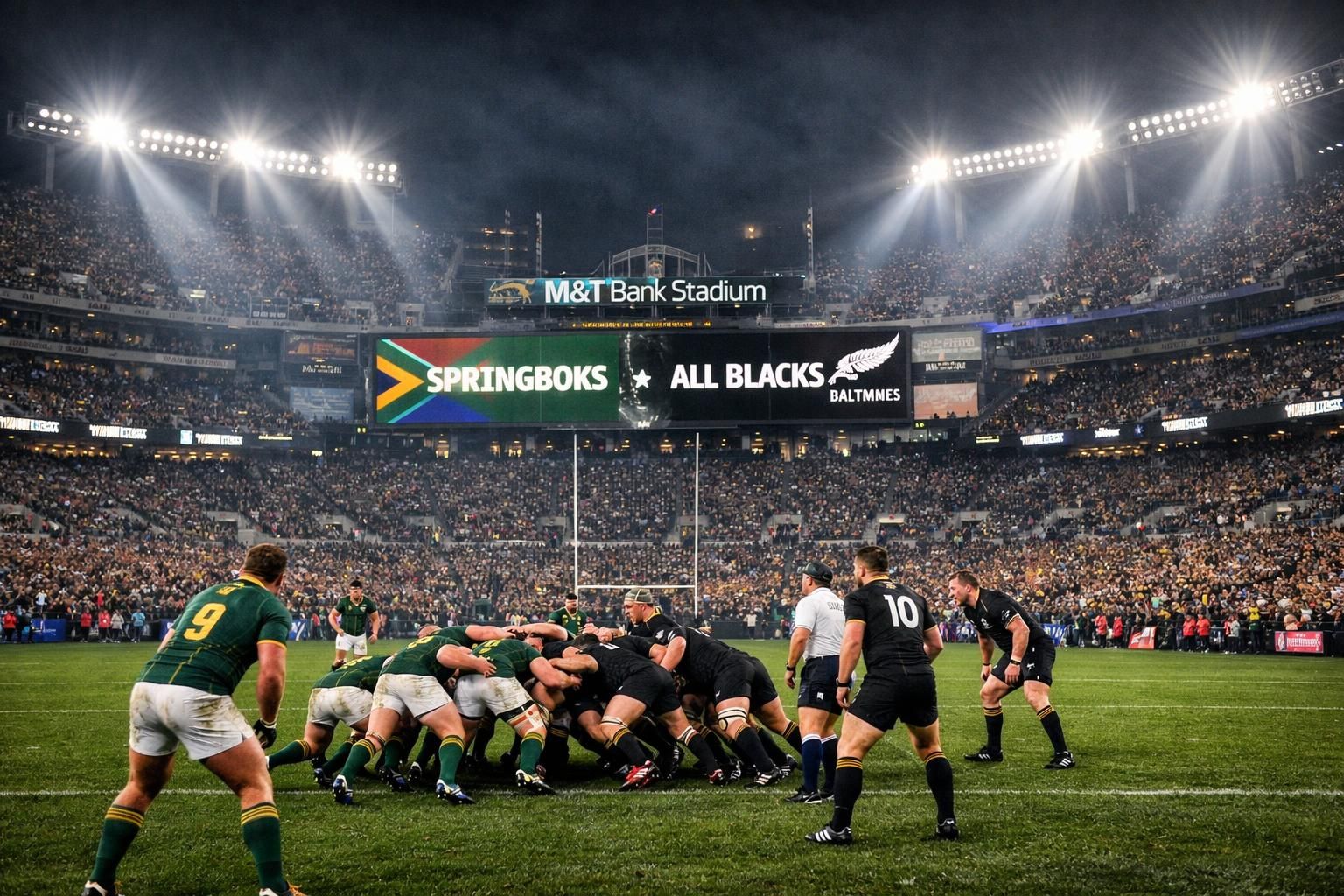 revivez la victoire spectaculaire des springboks contre les all blacks 43-28, devant une foule record de passionnés de rugby à baltimore.