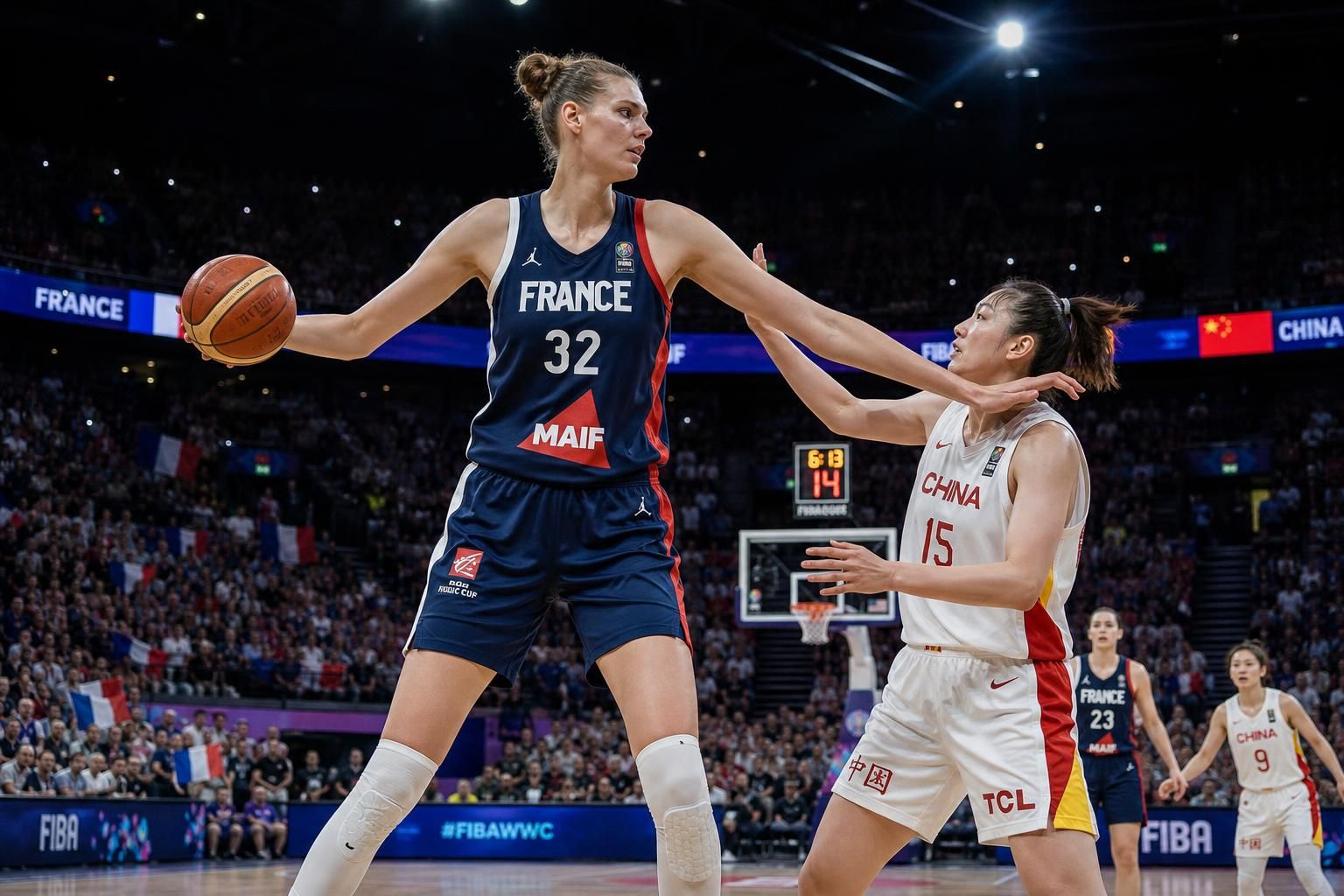 mondial de basket : les françaises se préparent à affronter la chine et leur impressionnant géant de 2,23 m dans des rencontres décisives.