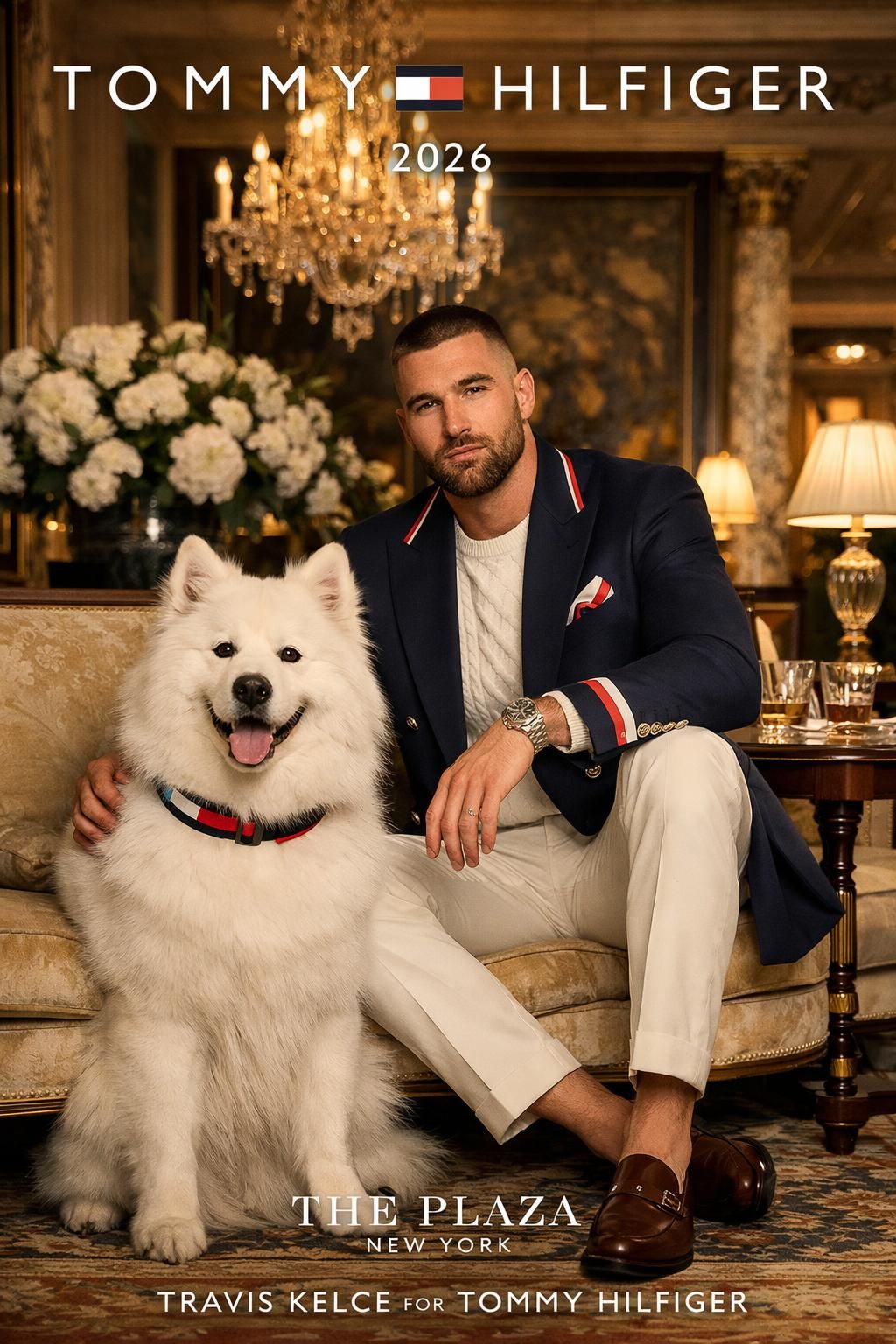 découvrez travis kelce, la star des chiefs, qui fait ses débuts dans sa première campagne publicitaire pour tommy hilfiger, alliant sport et style avec élégance.
