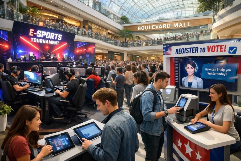 découvrez comment un événement e-sport innovant au boulevard mall transforme le processus d'inscription des électeurs, combinant technologie et engagement citoyen pour une participation accrue.