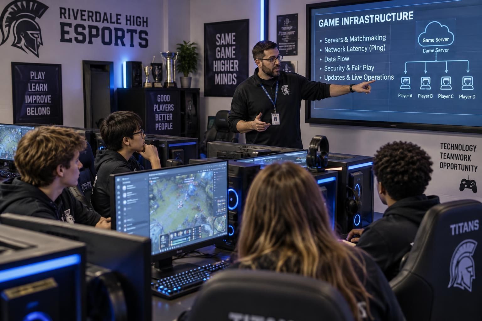 à kentwood, l’e-sport aide les élèves à développer des compétences numériques et à se préparer aux carrières dans la technologie.