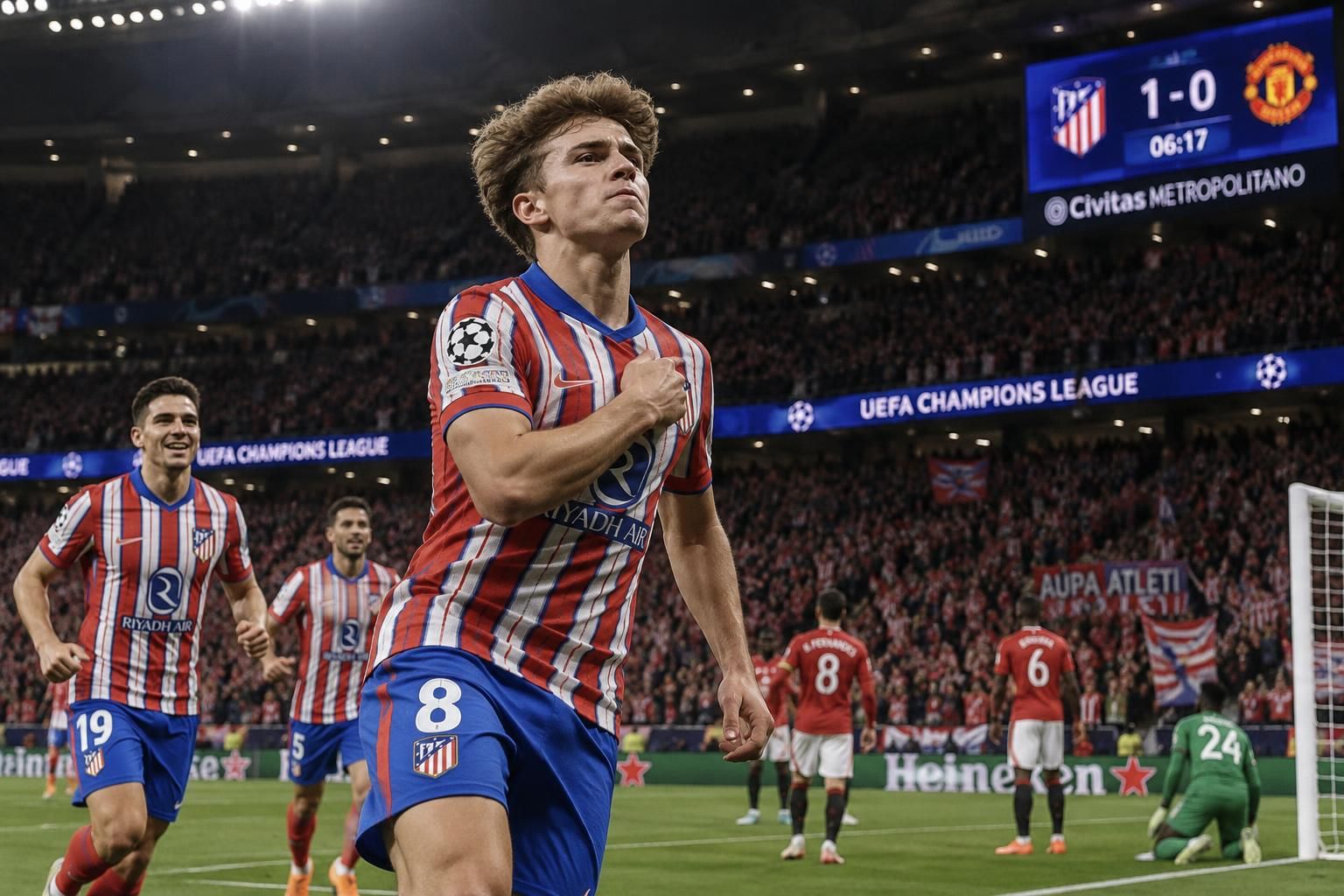 porté par barrios et lookman, l’atlético madrid s’impose face à manchester united, réduit à dix, et décroche une victoire décisive.